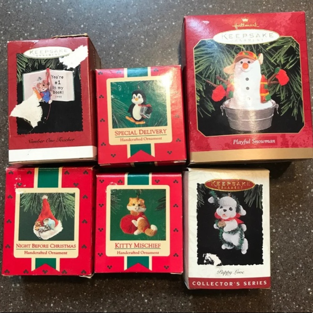 6 Hallmark Ornaments